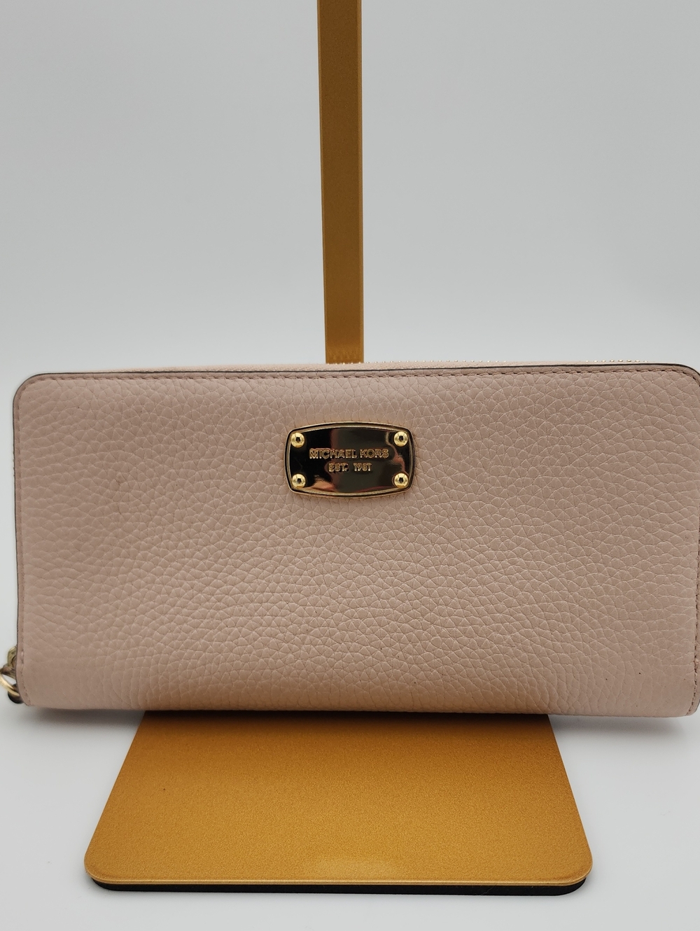Michael Kors Blush Leather Zip Wallet
